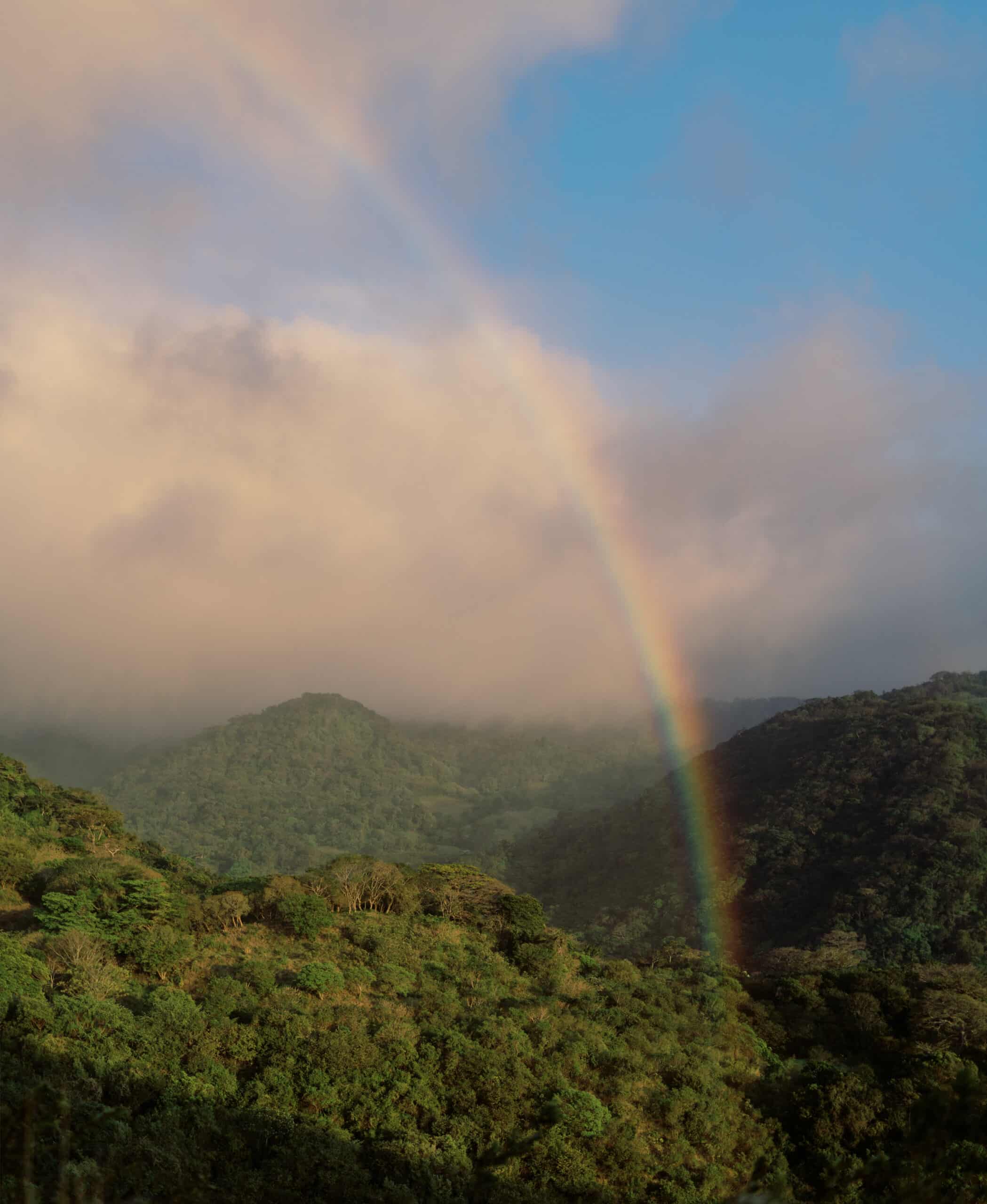 Rainbow on yoga retreat in Monteverde, Costa Rica