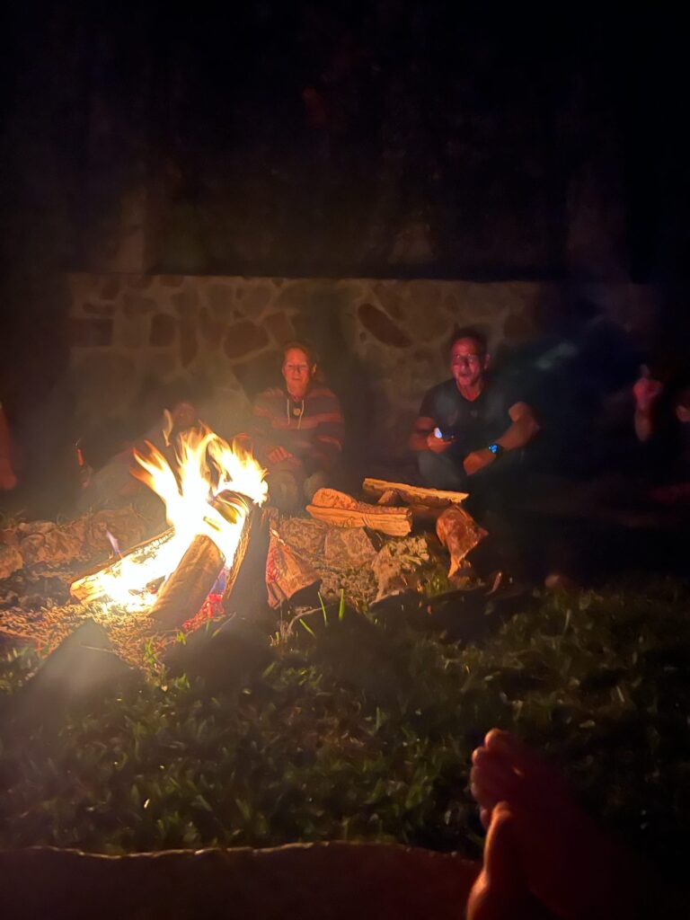 camp fire on plant medicine retreat