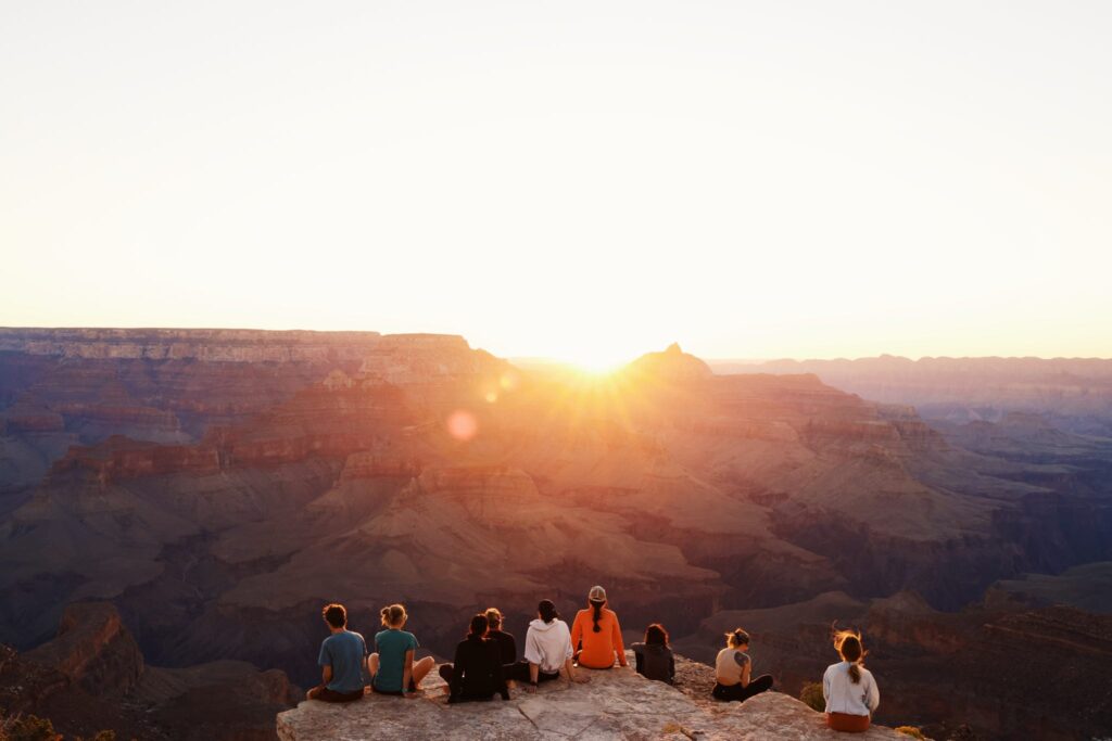 A gorgeous sunrise at the Grand Canyon