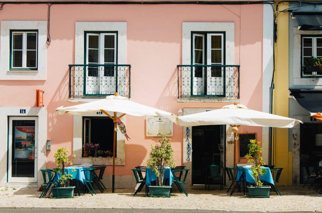 Monchique, Portugal cute street cafe