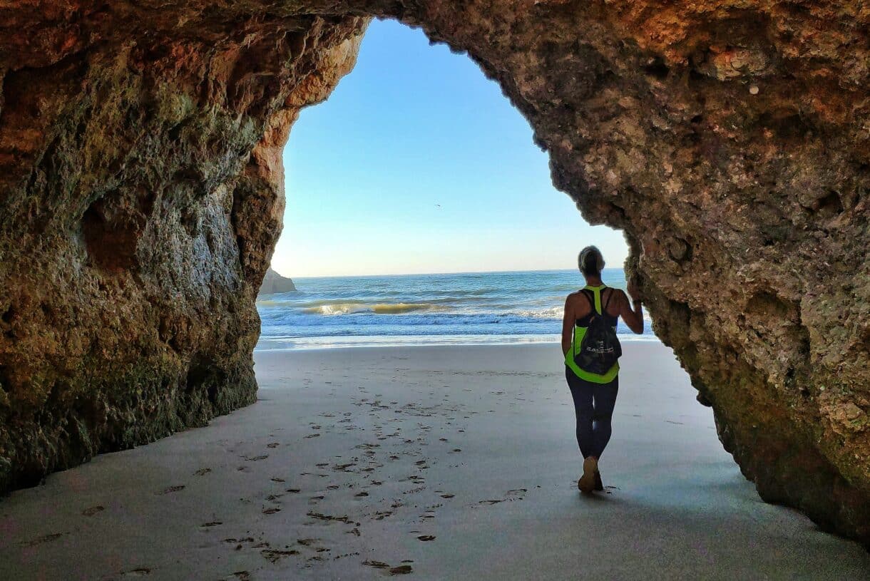 Sea cave on yoga retreat Portugal