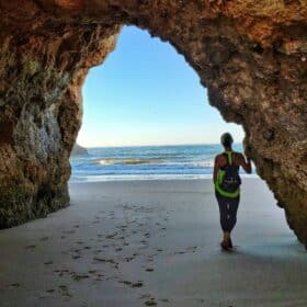 Sea cave on yoga retreat Portugal