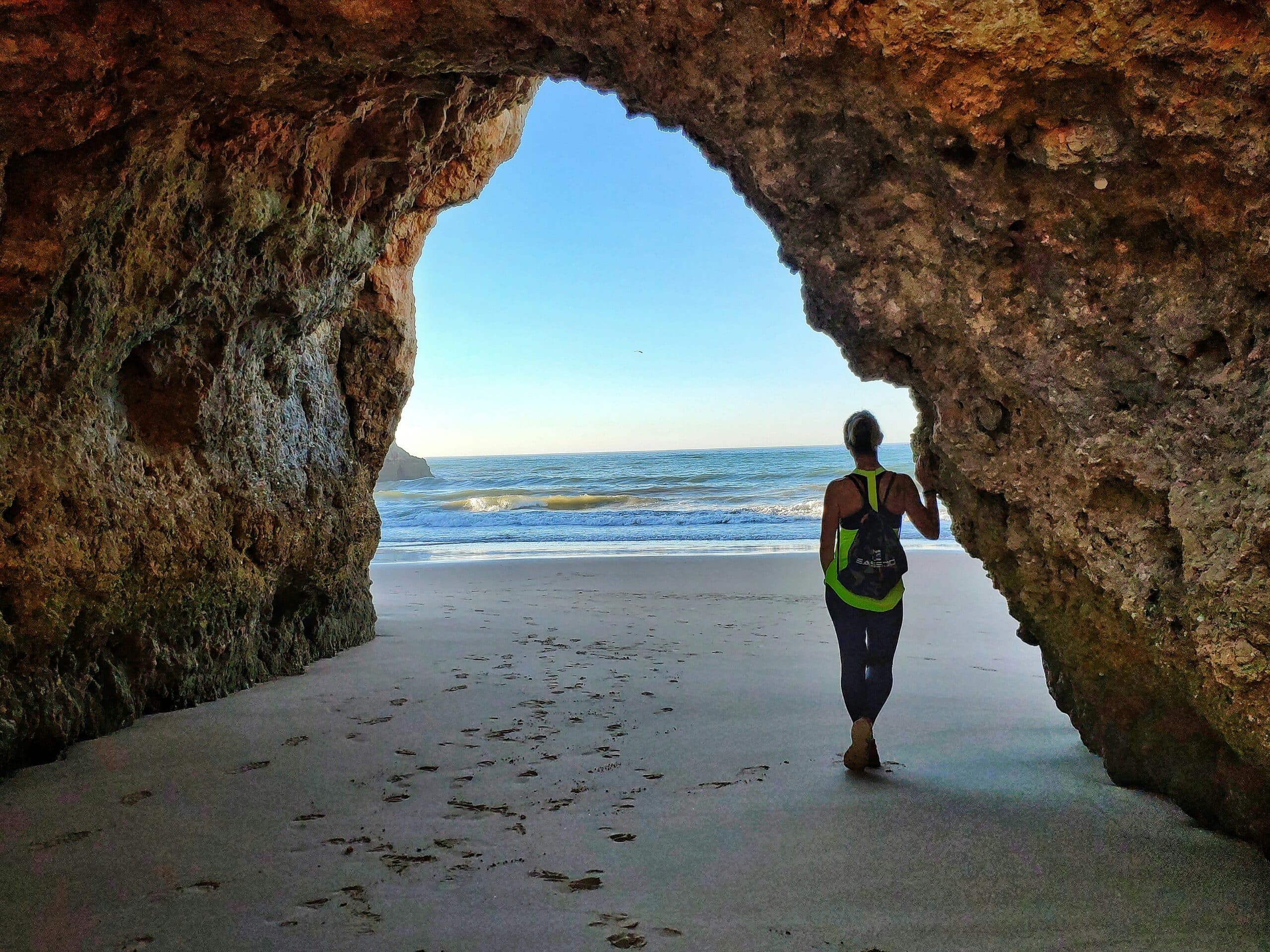 Sea cave on yoga retreat Portugal