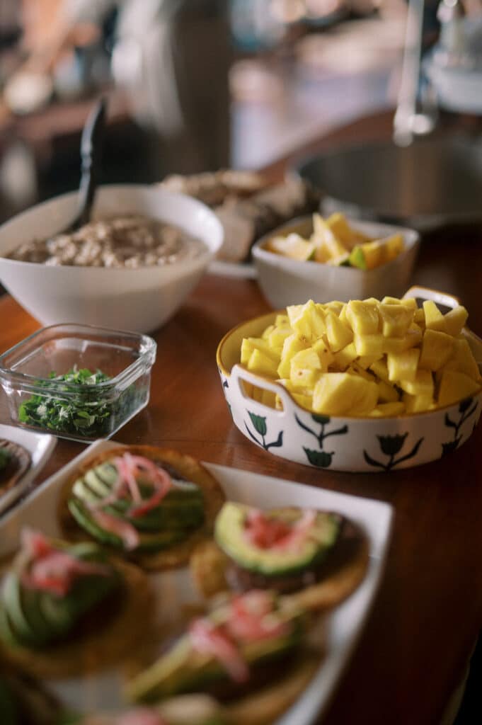 Plant-based vegan food at costa rica yoga retreat