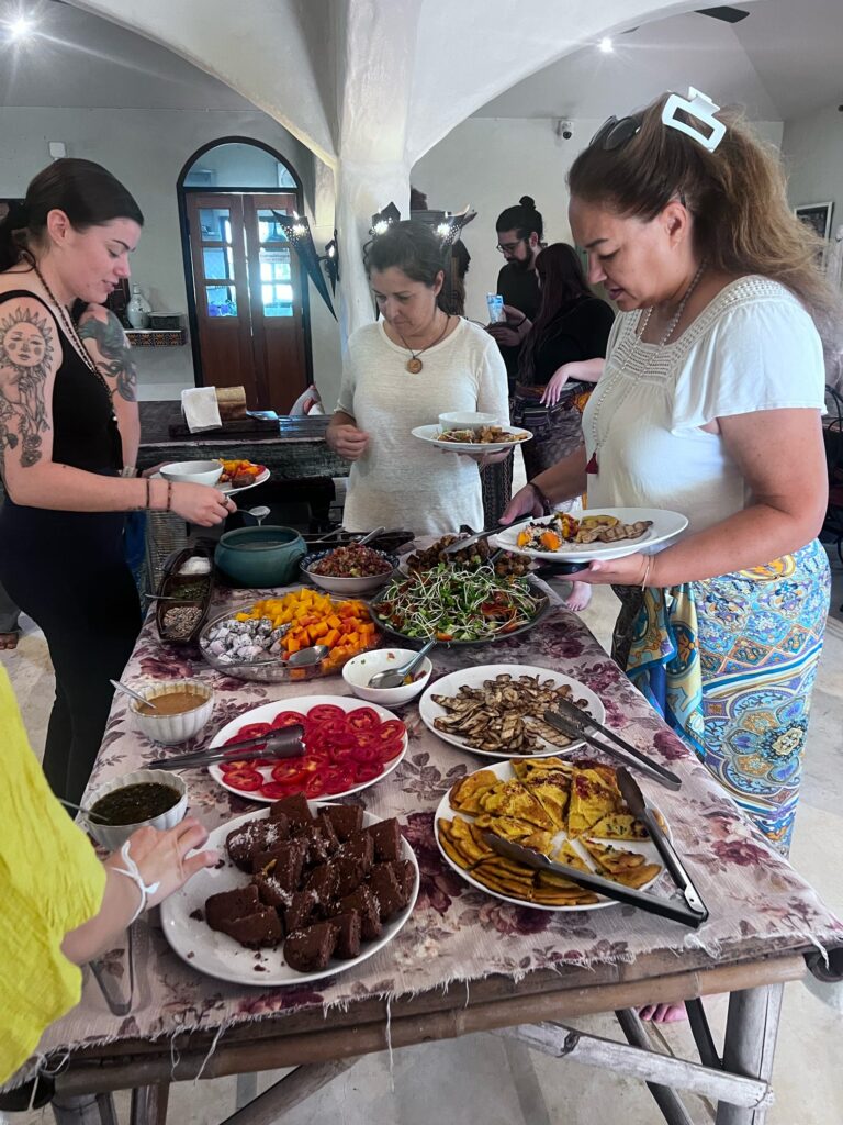 breakfast on vegan retreat thailand