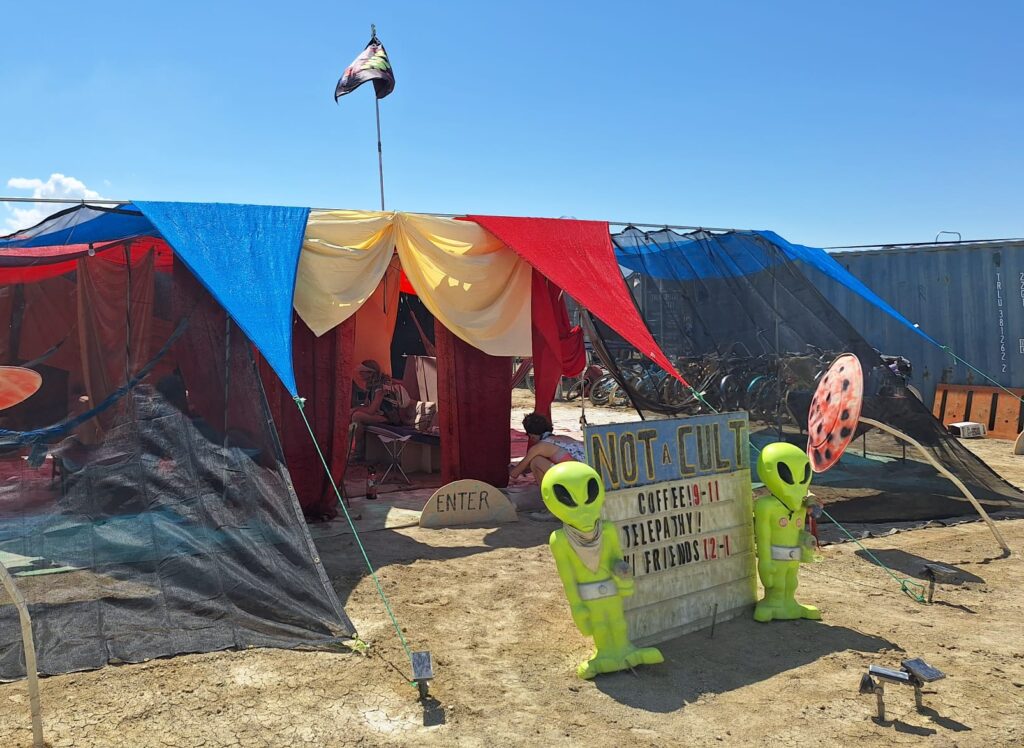 camp not a cult burning man 2025 telepathy workshop